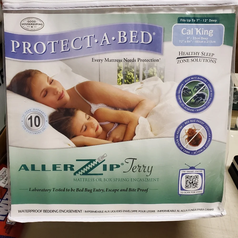 Protect a Bed Waterproof Matress or Box Spring Encasement w/Bug Lock Cal King